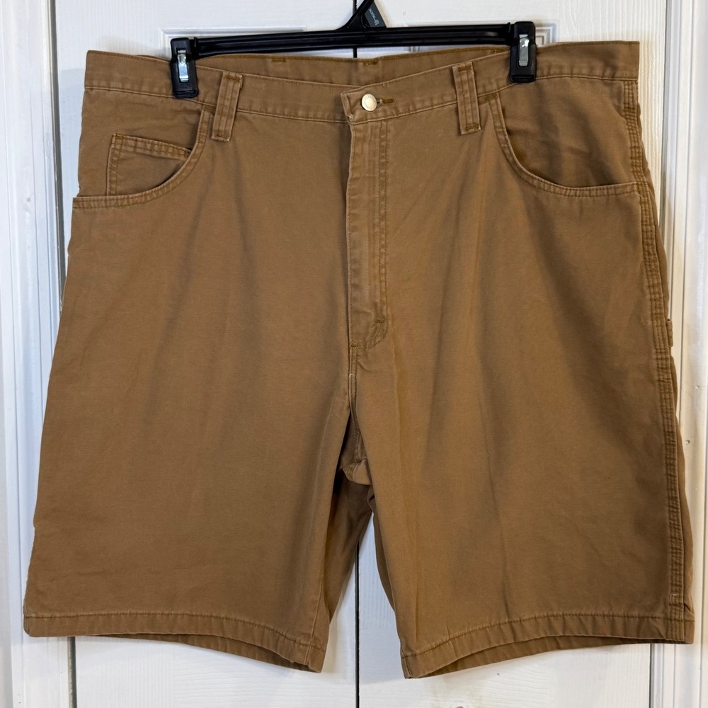 Wrangler Carpenter Shorts Work Utility Casual Brown Cotton Size 42 - Picture 1 of 5